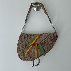 Christian Dior Rasta Saddle Bag Vintage
